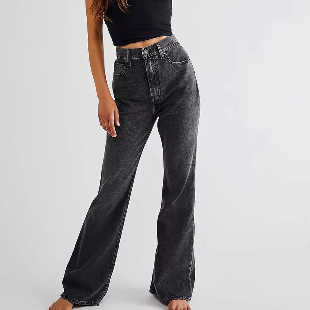 Levi's Black High-Rise Wide-Leg Jeans